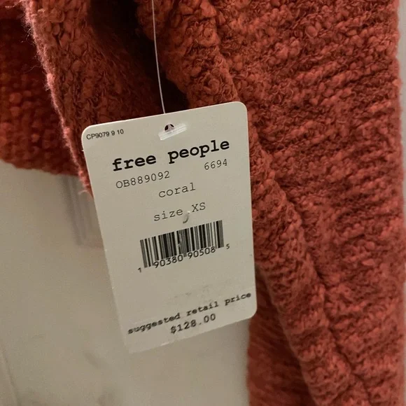 New with tags never worn free people cowl neck sweater - Picture 3 of 6